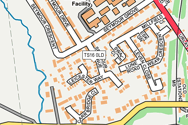 TS16 0LD map - OS OpenMap – Local (Ordnance Survey)