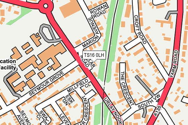 TS16 0LH map - OS OpenMap – Local (Ordnance Survey)