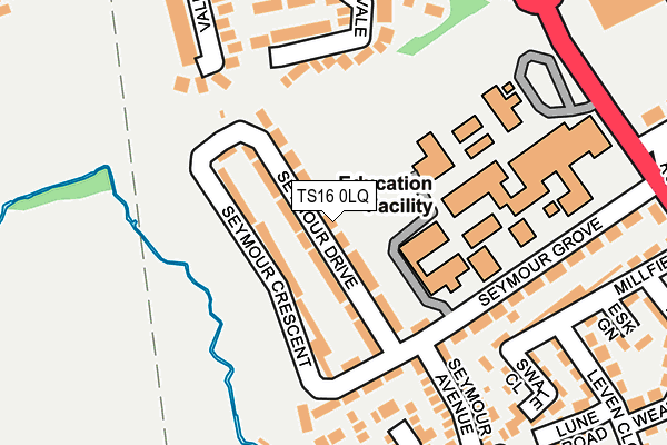 TS16 0LQ map - OS OpenMap – Local (Ordnance Survey)
