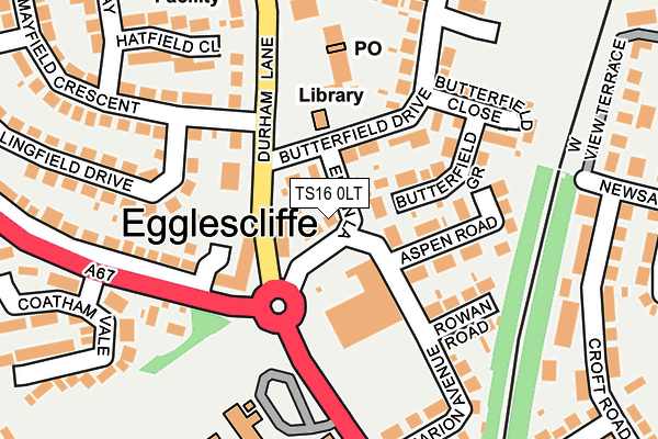 TS16 0LT map - OS OpenMap – Local (Ordnance Survey)