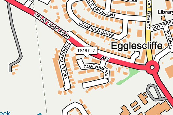 TS16 0LZ map - OS OpenMap – Local (Ordnance Survey)