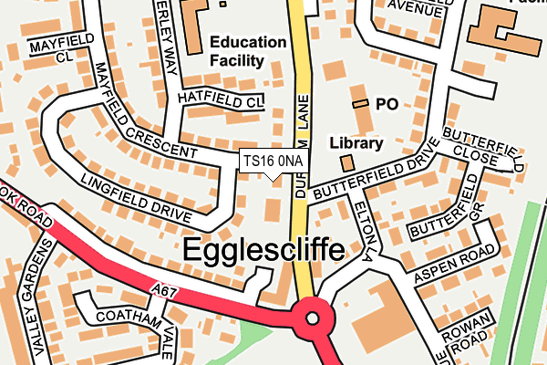 TS16 0NA map - OS OpenMap – Local (Ordnance Survey)