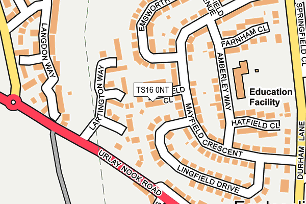 TS16 0NT map - OS OpenMap – Local (Ordnance Survey)