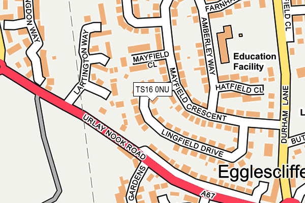 TS16 0NU map - OS OpenMap – Local (Ordnance Survey)