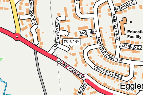 TS16 0NY map - OS OpenMap – Local (Ordnance Survey)