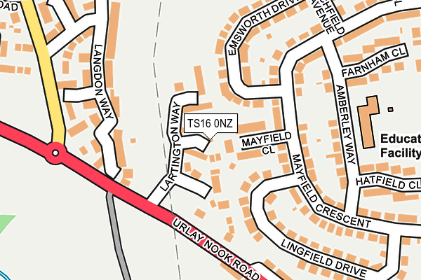 TS16 0NZ map - OS OpenMap – Local (Ordnance Survey)