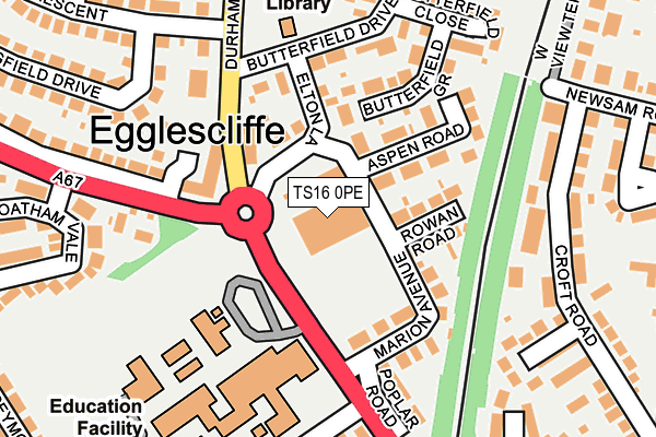 TS16 0PE map - OS OpenMap – Local (Ordnance Survey)