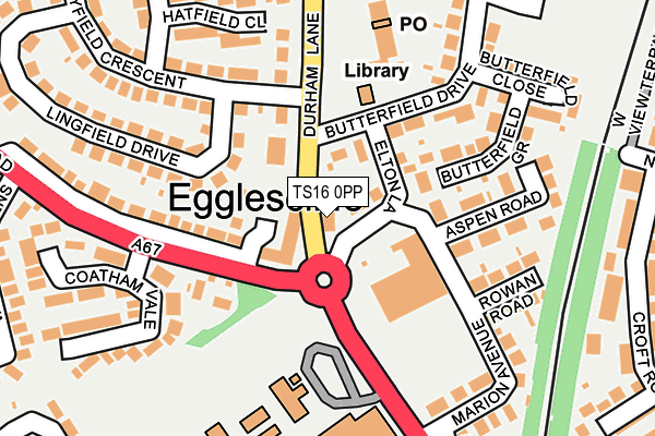 TS16 0PP map - OS OpenMap – Local (Ordnance Survey)