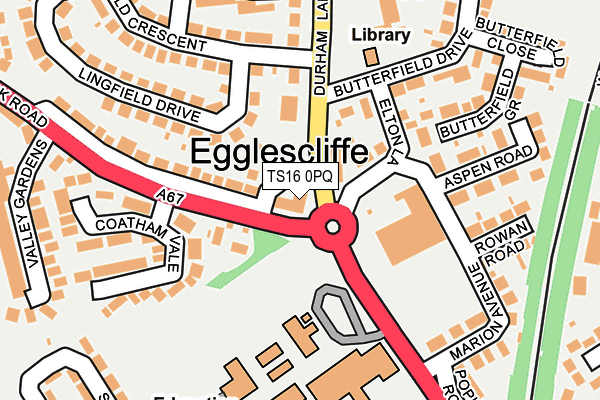 TS16 0PQ map - OS OpenMap – Local (Ordnance Survey)