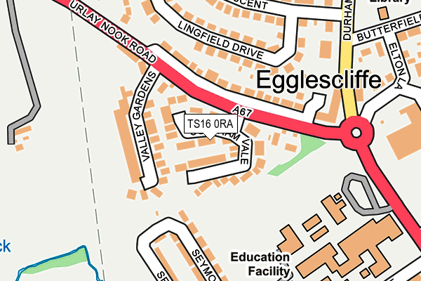 TS16 0RA map - OS OpenMap – Local (Ordnance Survey)