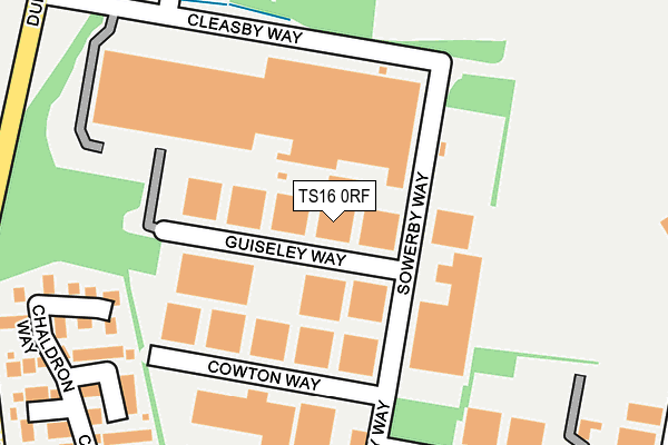 TS16 0RF map - OS OpenMap – Local (Ordnance Survey)