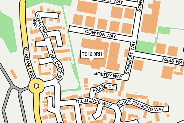 TS16 0RH map - OS OpenMap – Local (Ordnance Survey)