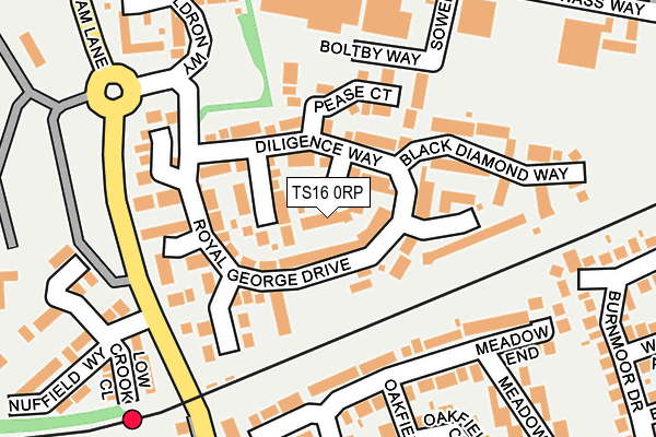 TS16 0RP map - OS OpenMap – Local (Ordnance Survey)