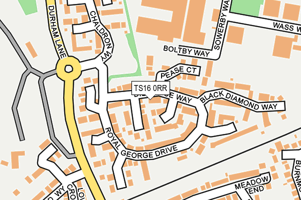 TS16 0RR map - OS OpenMap – Local (Ordnance Survey)