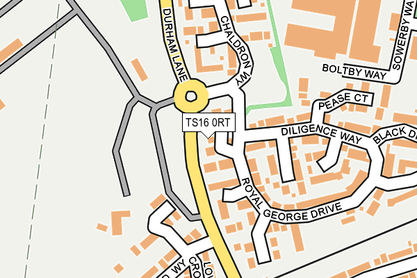 TS16 0RT map - OS OpenMap – Local (Ordnance Survey)