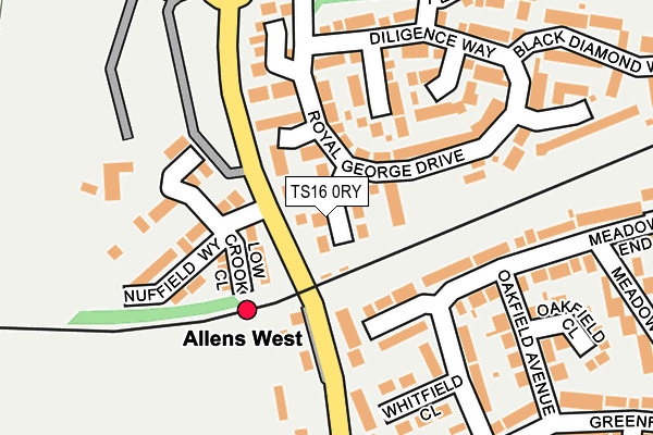 TS16 0RY map - OS OpenMap – Local (Ordnance Survey)