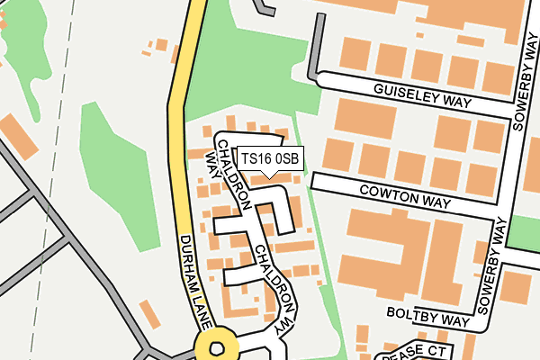 TS16 0SB map - OS OpenMap – Local (Ordnance Survey)