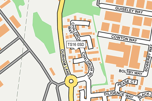 TS16 0SD map - OS OpenMap – Local (Ordnance Survey)