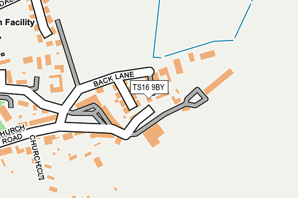 TS16 9BY map - OS OpenMap – Local (Ordnance Survey)