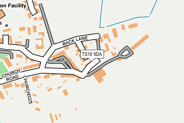 TS16 9DA map - OS OpenMap – Local (Ordnance Survey)
