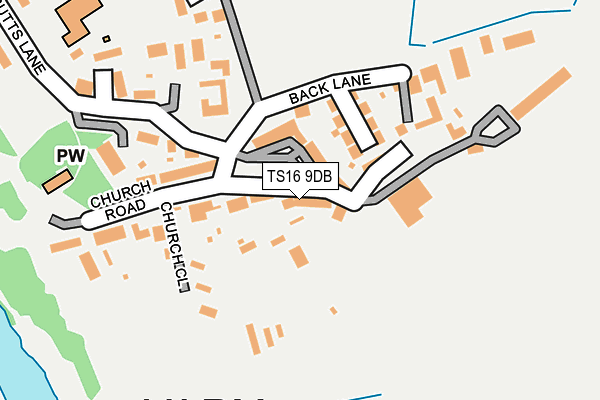 TS16 9DB map - OS OpenMap – Local (Ordnance Survey)