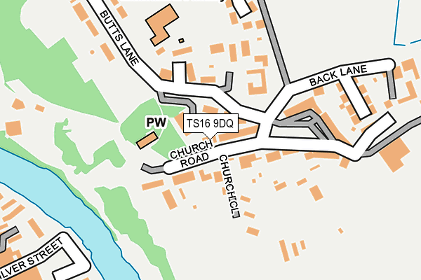 TS16 9DQ map - OS OpenMap – Local (Ordnance Survey)