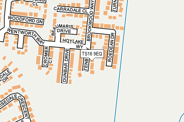 TS16 9EQ map - OS OpenMap – Local (Ordnance Survey)