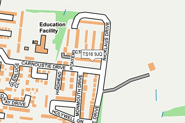 TS16 9JQ map - OS OpenMap – Local (Ordnance Survey)
