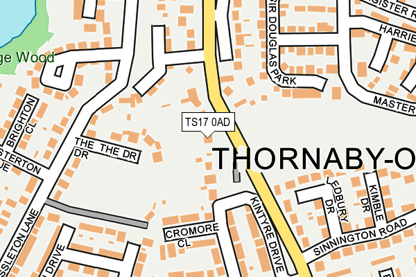 TS17 0AD map - OS OpenMap – Local (Ordnance Survey)