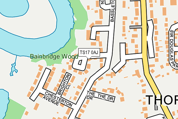 TS17 0AJ map - OS OpenMap – Local (Ordnance Survey)