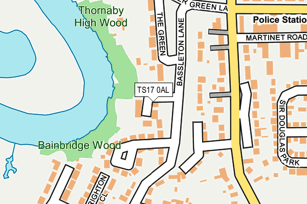 TS17 0AL map - OS OpenMap – Local (Ordnance Survey)