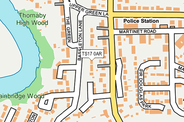 TS17 0AR map - OS OpenMap – Local (Ordnance Survey)