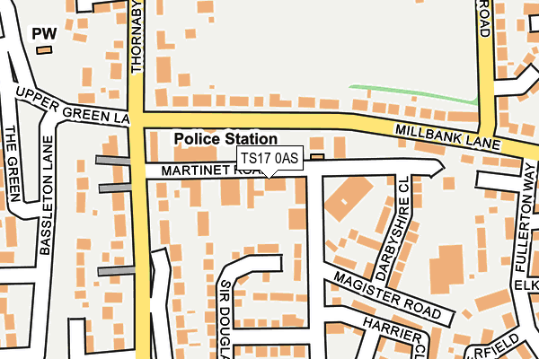 TS17 0AS map - OS OpenMap – Local (Ordnance Survey)