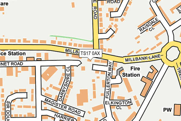 TS17 0AX map - OS OpenMap – Local (Ordnance Survey)