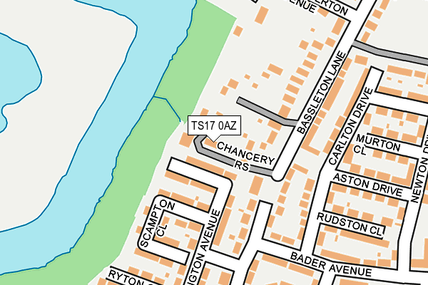 TS17 0AZ map - OS OpenMap – Local (Ordnance Survey)