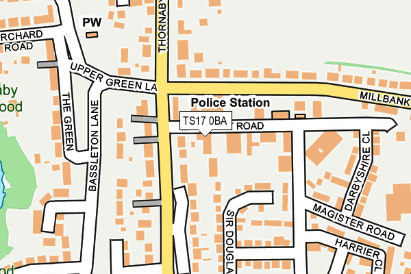 TS17 0BA map - OS OpenMap – Local (Ordnance Survey)