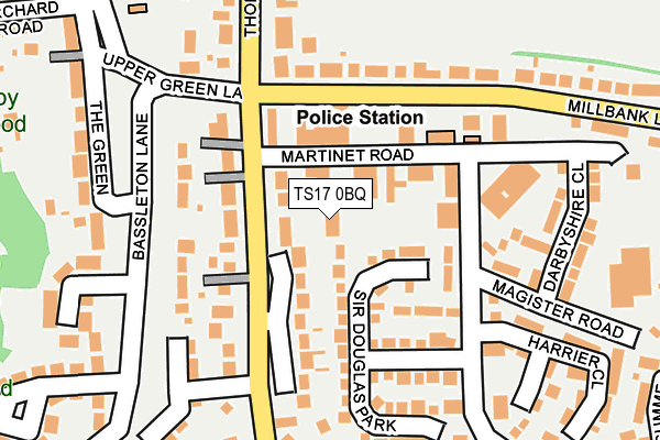 TS17 0BQ map - OS OpenMap – Local (Ordnance Survey)