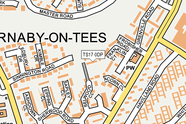 TS17 0DP map - OS OpenMap – Local (Ordnance Survey)