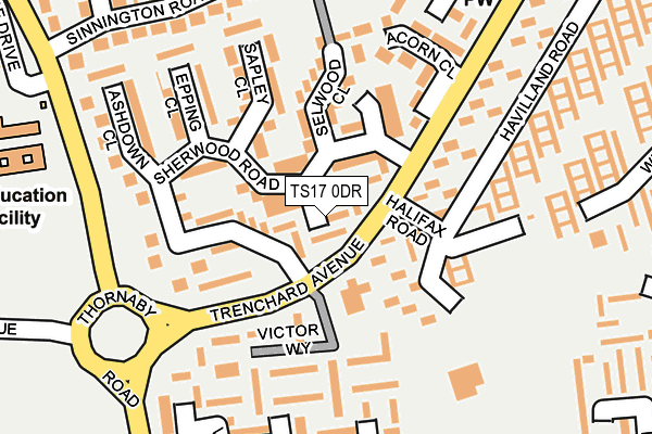 TS17 0DR map - OS OpenMap – Local (Ordnance Survey)