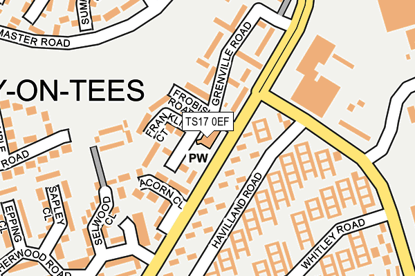 TS17 0EF map - OS OpenMap – Local (Ordnance Survey)