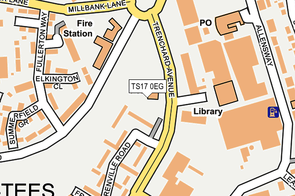 TS17 0EG map - OS OpenMap – Local (Ordnance Survey)