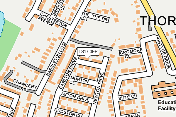 TS17 0EP map - OS OpenMap – Local (Ordnance Survey)