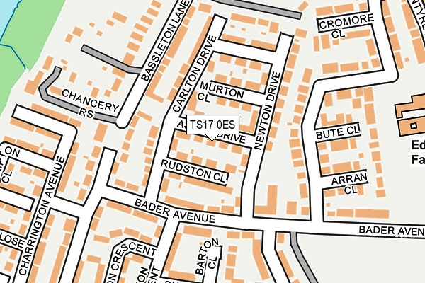TS17 0ES map - OS OpenMap – Local (Ordnance Survey)