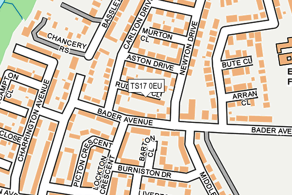TS17 0EU map - OS OpenMap – Local (Ordnance Survey)