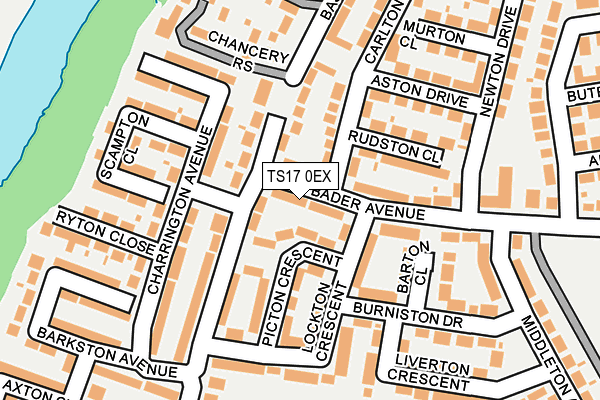 TS17 0EX map - OS OpenMap – Local (Ordnance Survey)