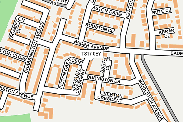 TS17 0EY map - OS OpenMap – Local (Ordnance Survey)