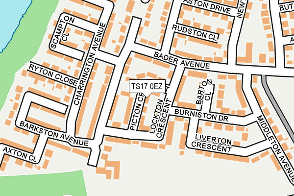 TS17 0EZ map - OS OpenMap – Local (Ordnance Survey)