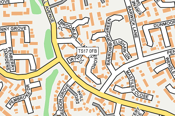 TS17 0FB map - OS OpenMap – Local (Ordnance Survey)