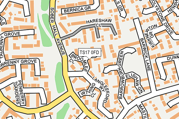 TS17 0FD map - OS OpenMap – Local (Ordnance Survey)