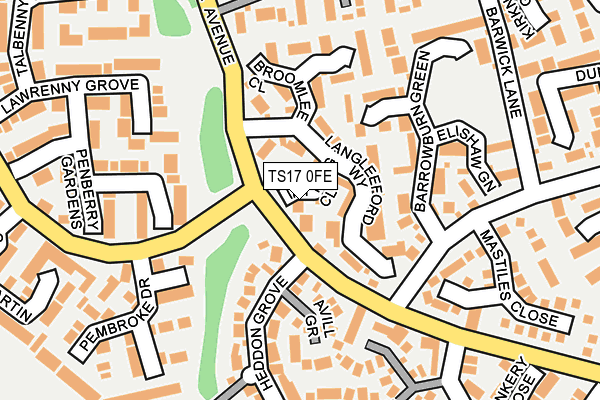 TS17 0FE map - OS OpenMap – Local (Ordnance Survey)